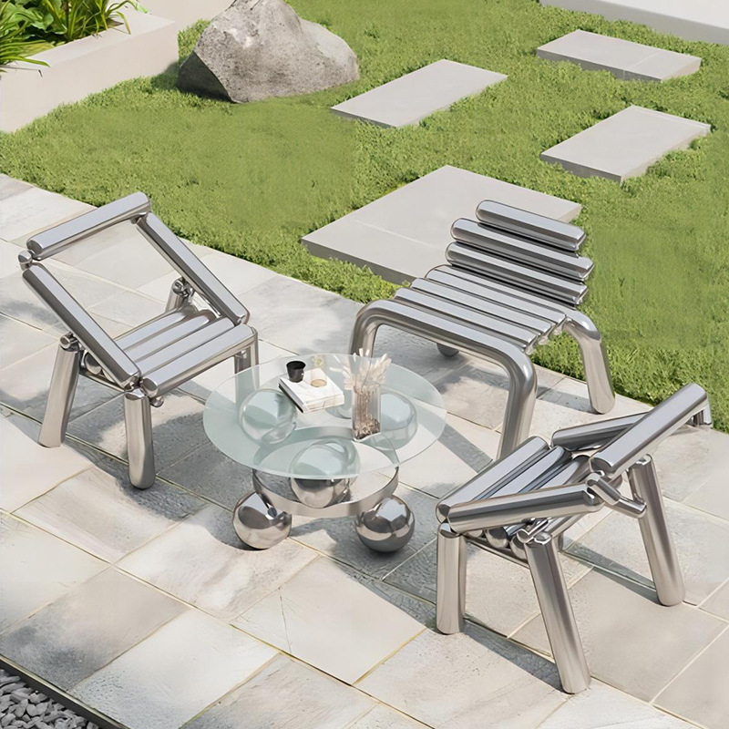 Outdoor Furniture Luxury - Krzesło ze stali nierdzewnej, lekki luksus,