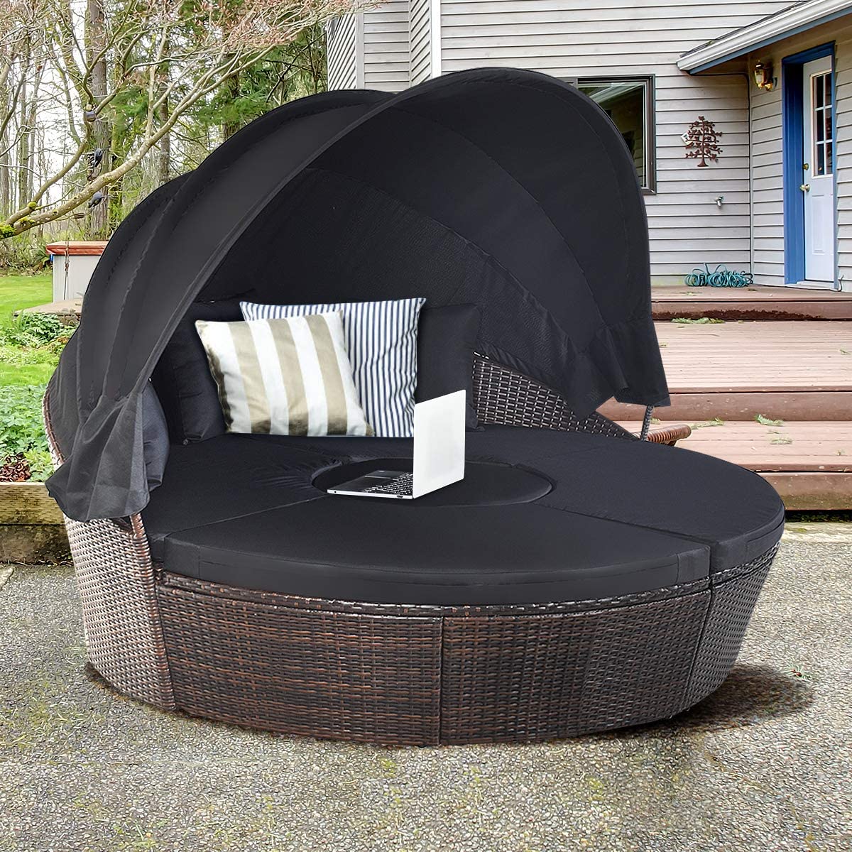 Zewnętrzna leżanka z baldachim – Outdoor Daybed Furniture recenzja i cena